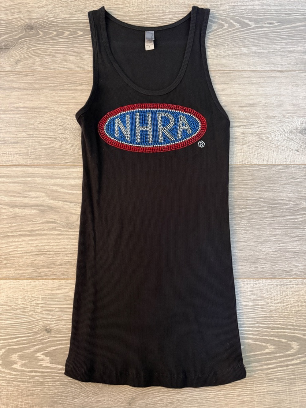 Next Level Apparel Black Ribbed Tank Top with Tag